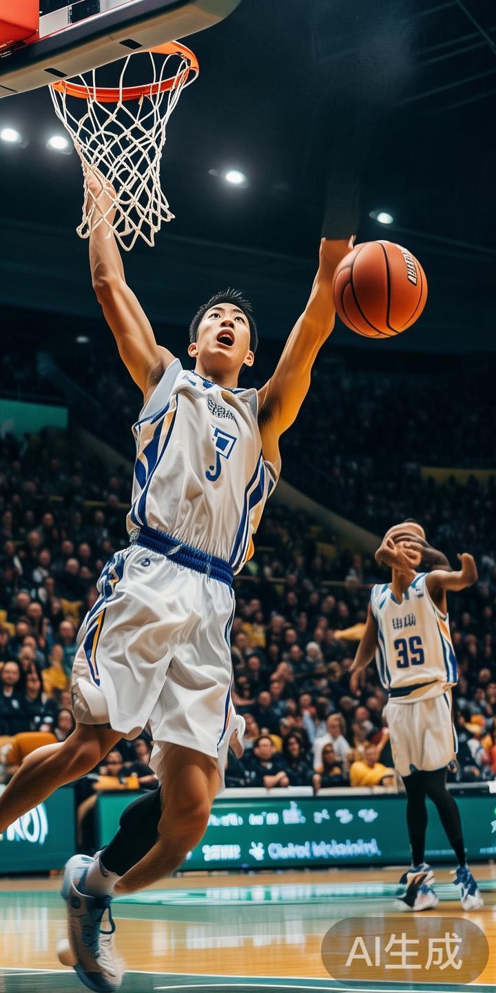 比赛中，文班亚马的表现堪称亮点。作为年轻的内线新星